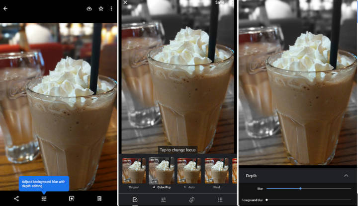 Google Fotos permite cambiar el desenfoque de una foto y agrega Color Pop a algunos usuarios